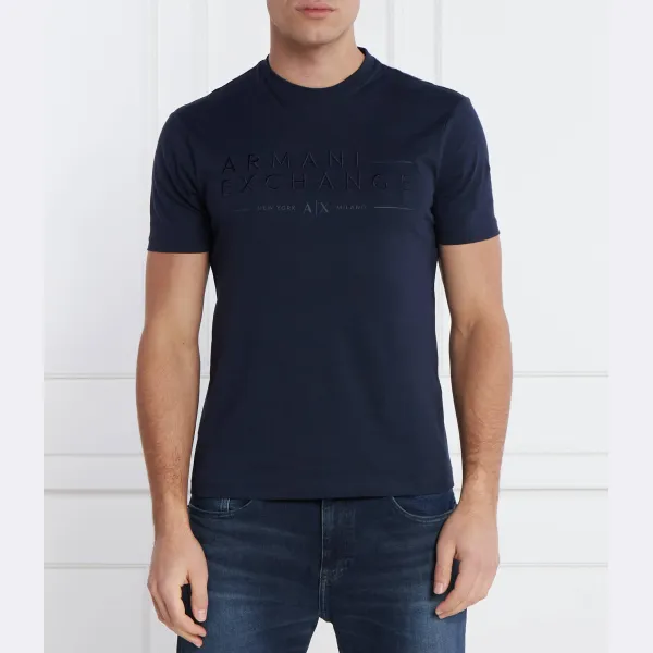 

Футболка стандартного кроя Armani Exchange, синий