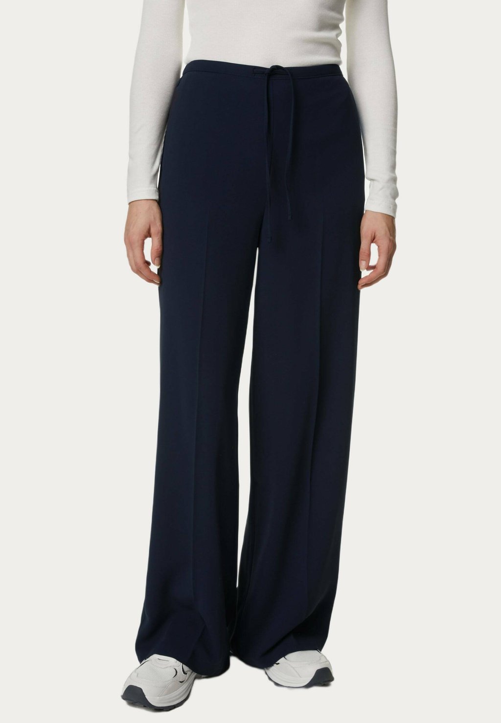 

Брюки ELASTICATED WAIST WIDE LEG Marks & Spencer, темно-синий