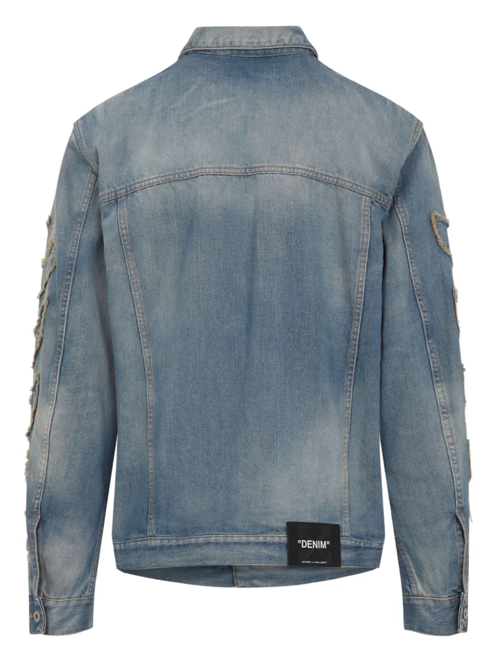 Куртка из хлопка с необработанными краями Off-White, синий — фото 2