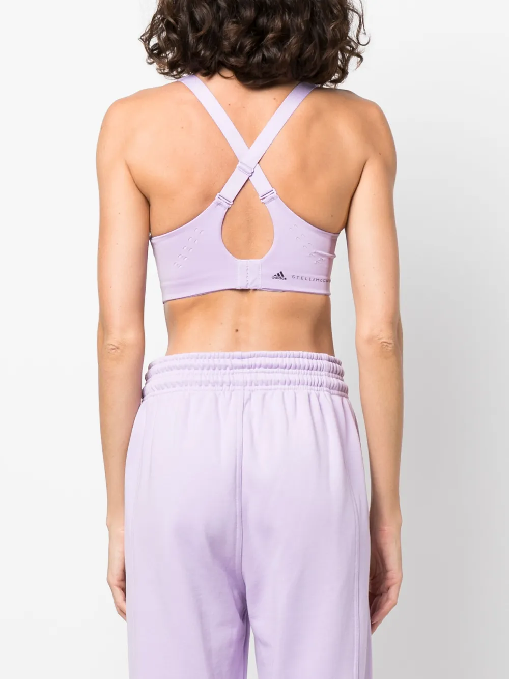 Спортивный бюстгальтер TruePurpose с U-образным вырезом Adidas by Stella McCartney, фиолетовый — фото 4
