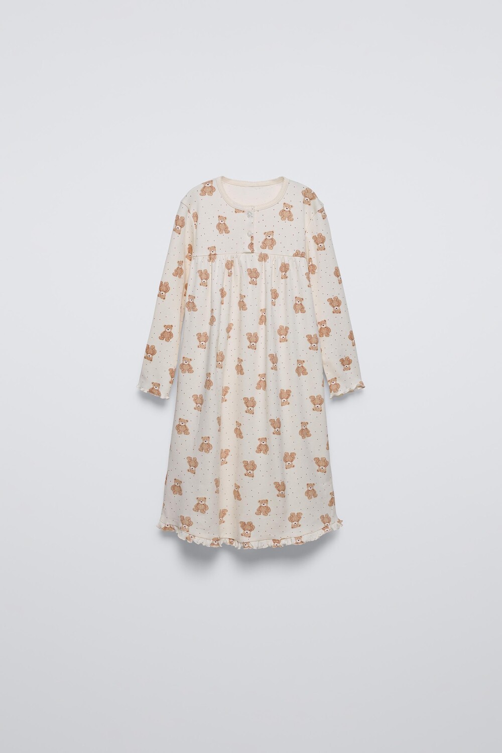 

3-6 лет/ночная рубашка с медвежонком ZARA, экрю