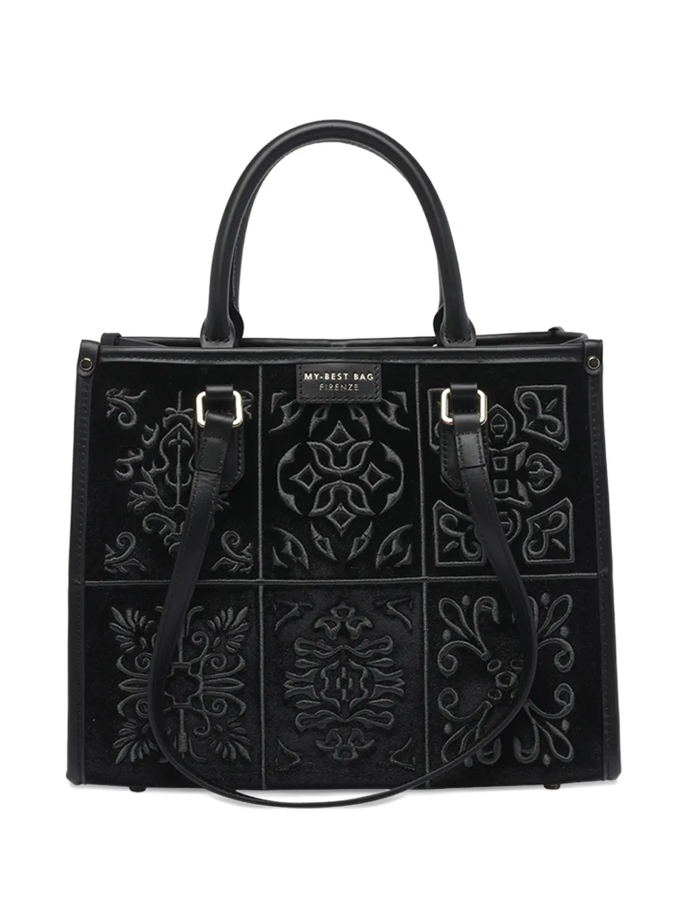 

Сумка-тоут с тиснеными вставками My Best Bag, черный