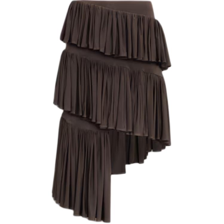 

Асимметричная джерси спиральная юбка Alaïa Alaia, Coffee