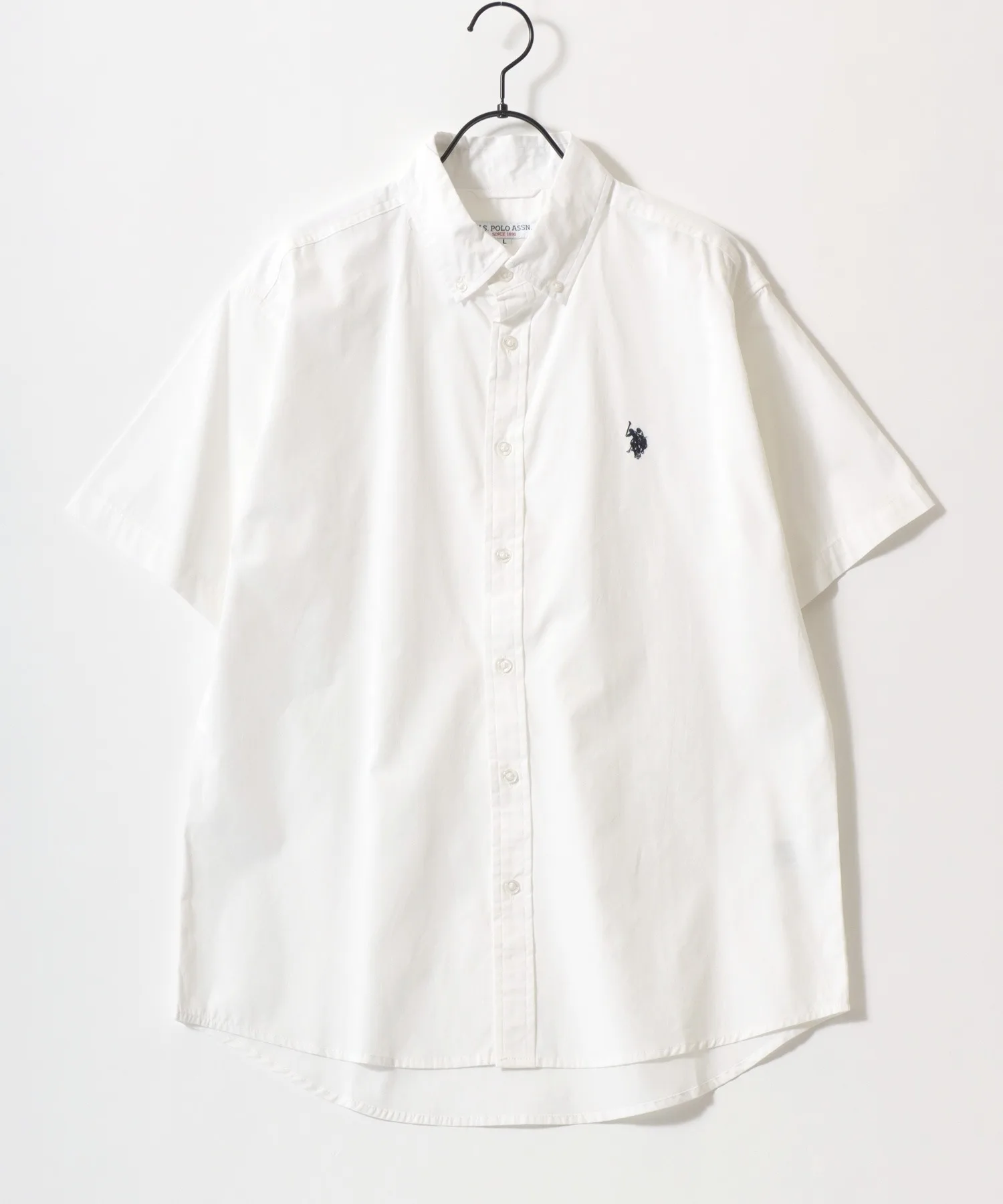 Унисекс рубашка из хлопка с вышивкой U.S. POLO ASSN. One Point white — фото 2
