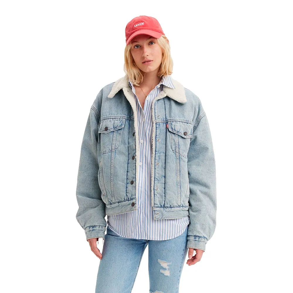 

Куртка Levi's 90S Sherpa Trucker denim, синий