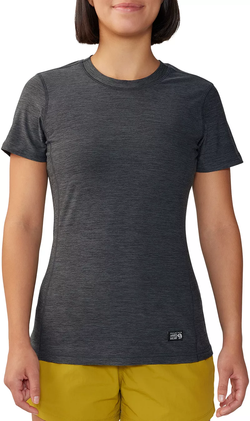 

Женская рубашка с коротким рукавом Mountain Hardwear Chillaction, цвет Black Heather