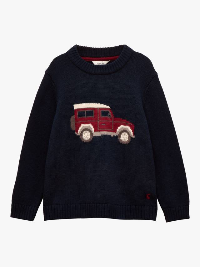 

Детский хлопковый джемпер с круглым вырезом Joules, Navy