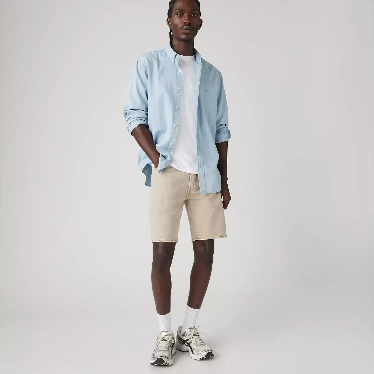 

501 Оригинальный крой Легкие 9-дюймовые мужские шорты Levi's, цвет Funky Thang - Brown