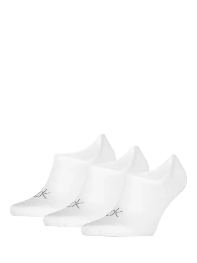Невидимые носки-комбинезоны, упаковка из 3 штук, белые Calvin Klein