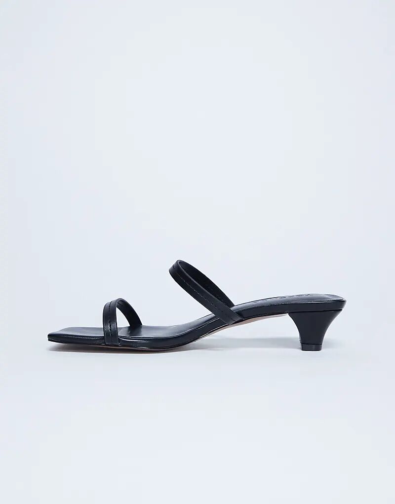 Мюли Topshop Izzy на коническом каблуке черного цвета — фото 4