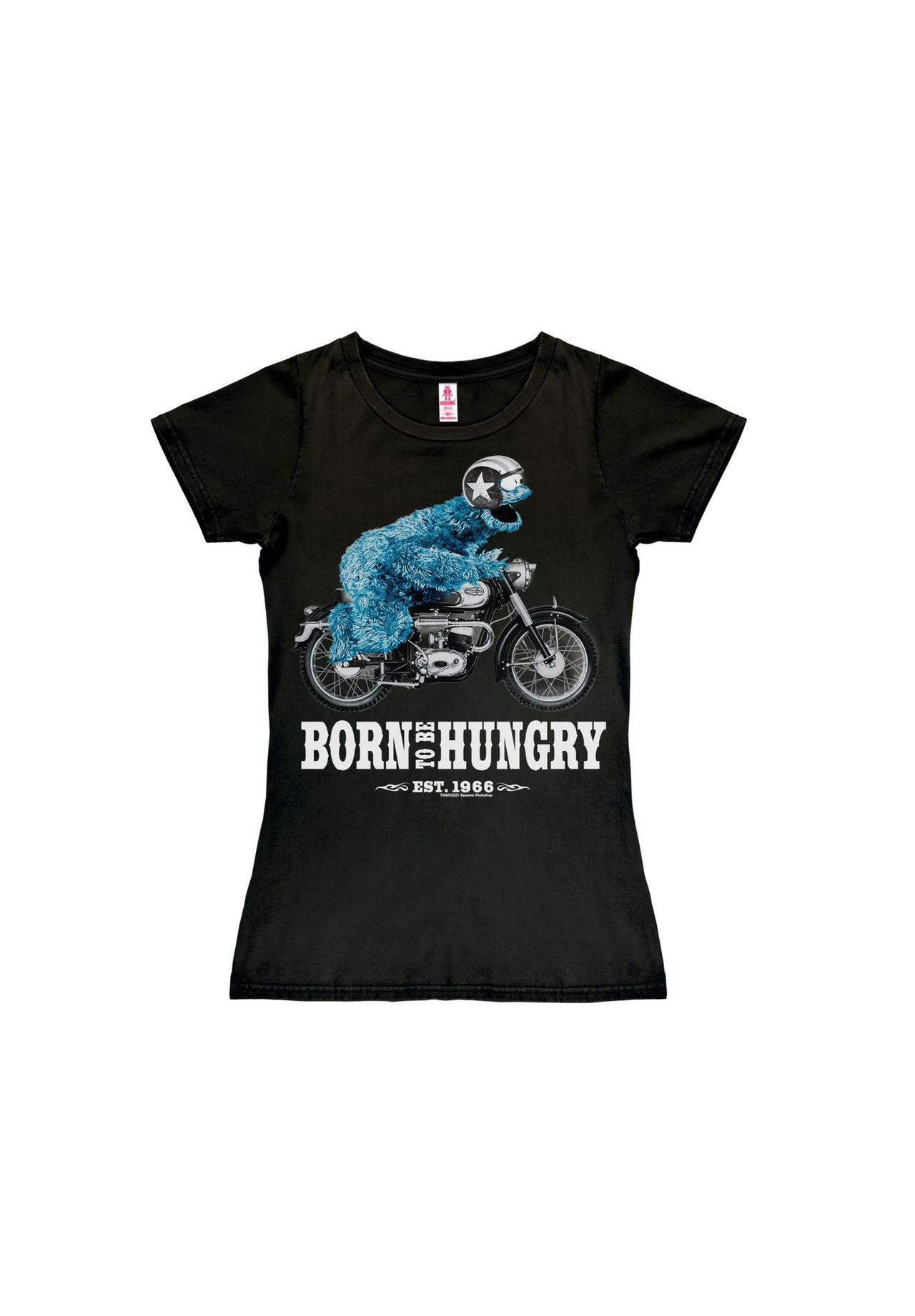 

Новая футболка для девочек Ses ул-С Монстр-Рожденный быть LOGOSHIRT, черный