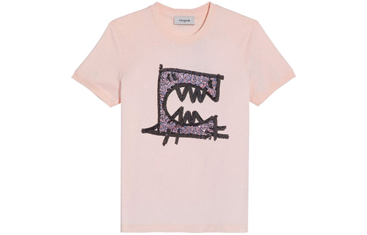 

COACH Футболка Guang Yu Rxy Regular женская розовая