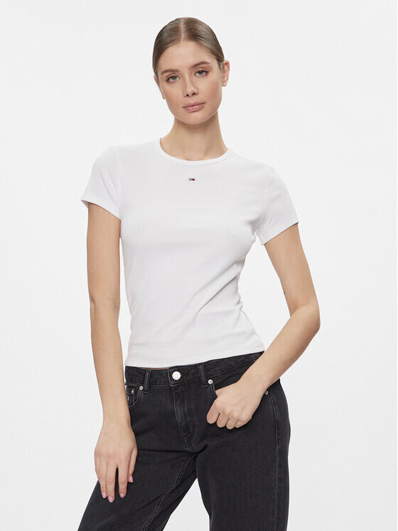 

Футболка узкого кроя Tommy Jeans, белый