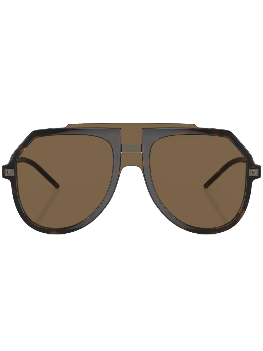 

Солнцезащитные очки-пилоты черепаховой расцветки Dolce & Gabbana Eyewear, зеленый