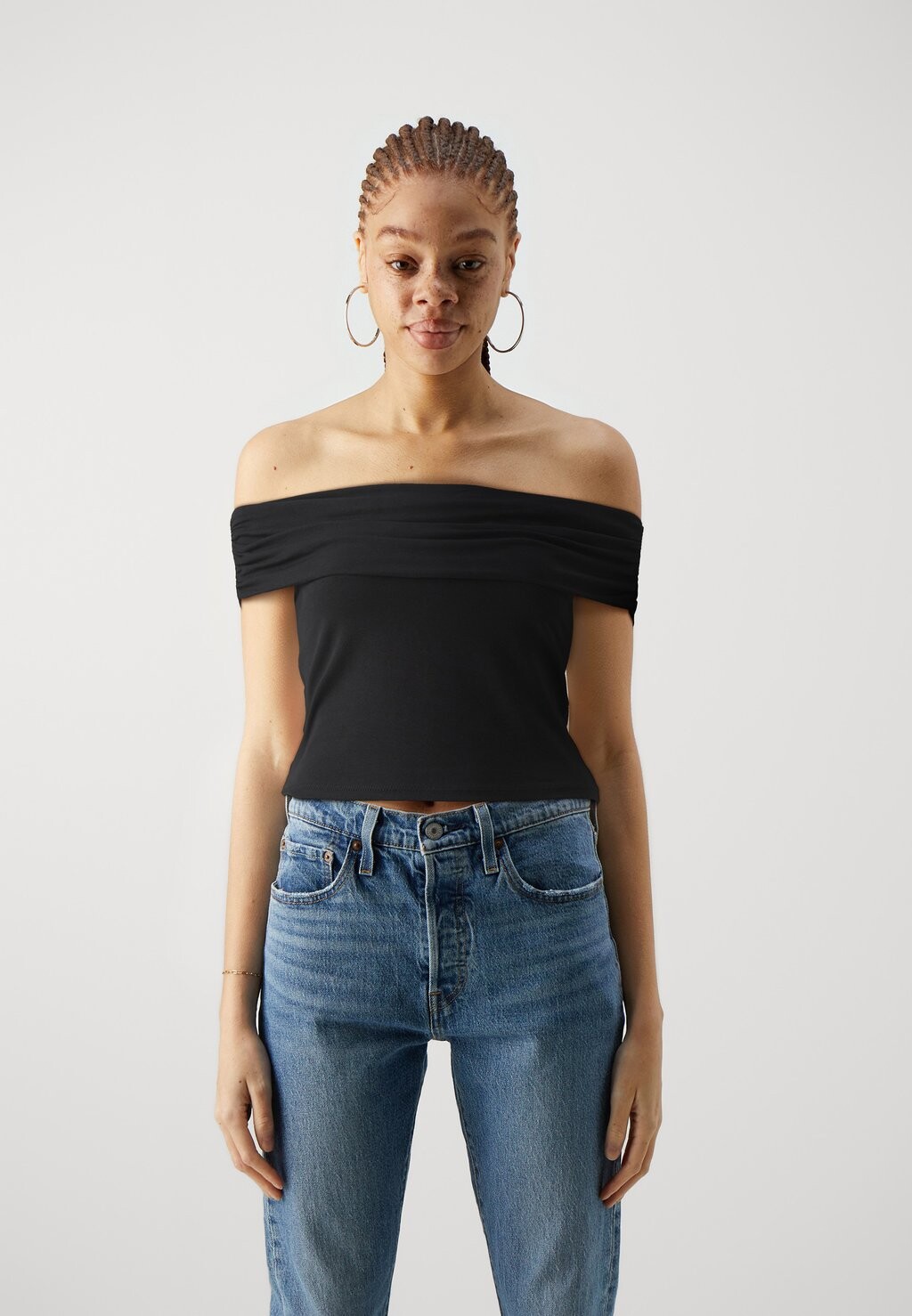 

Футболка с принтом ONLLIVE LOVE OFF SHOULDER Only, черный