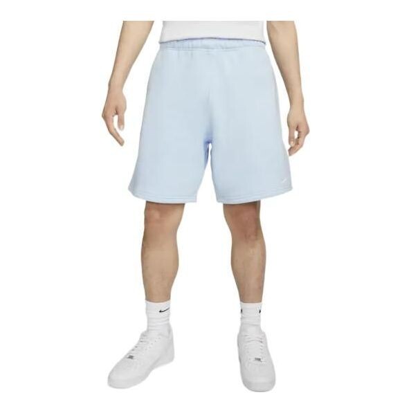 

Брюки solo swoosh fleece shorts logo 'light blue' Nike, голубой