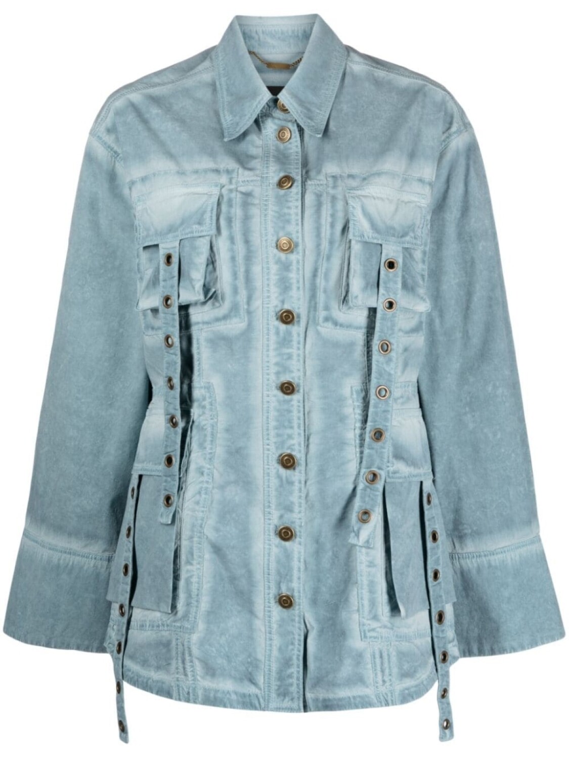 

Blumarine куртка с люверсами, синий