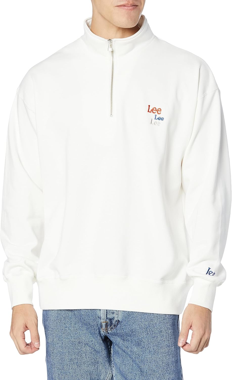 

Толстовка Lee Top с вышивкой в виде арфы и застежкой-молнией, белый