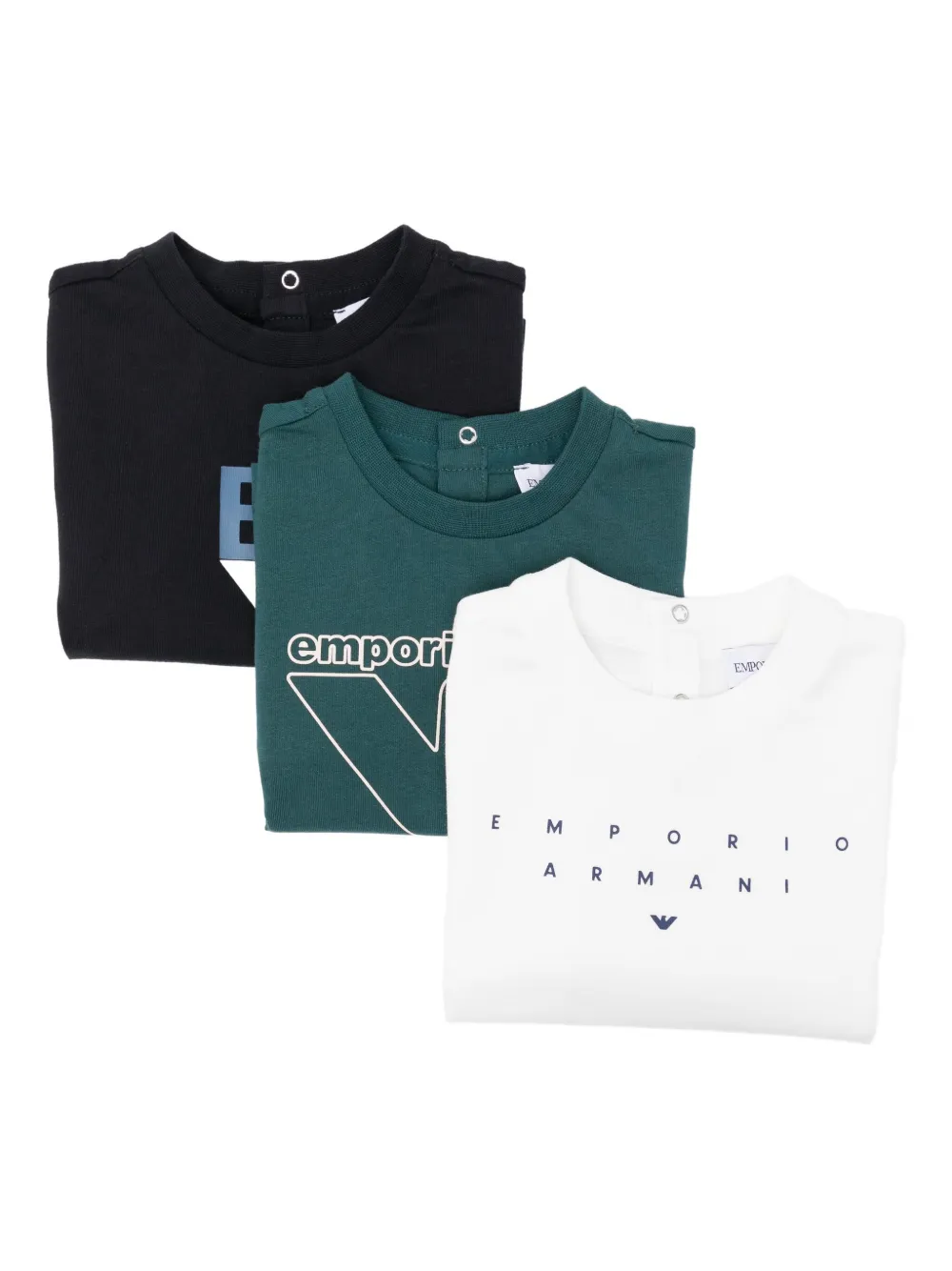 

Футболки с логотипом (набор из трех штук) Emporio Armani Kids, синий