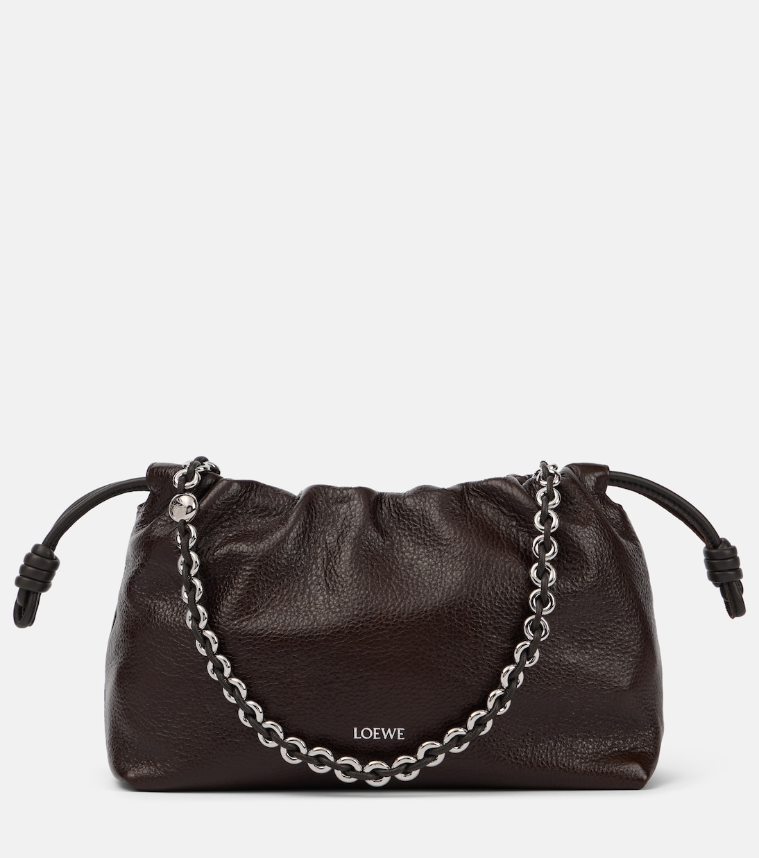 

Фламенко маленькая кожаная клатч Loewe, Oxblood