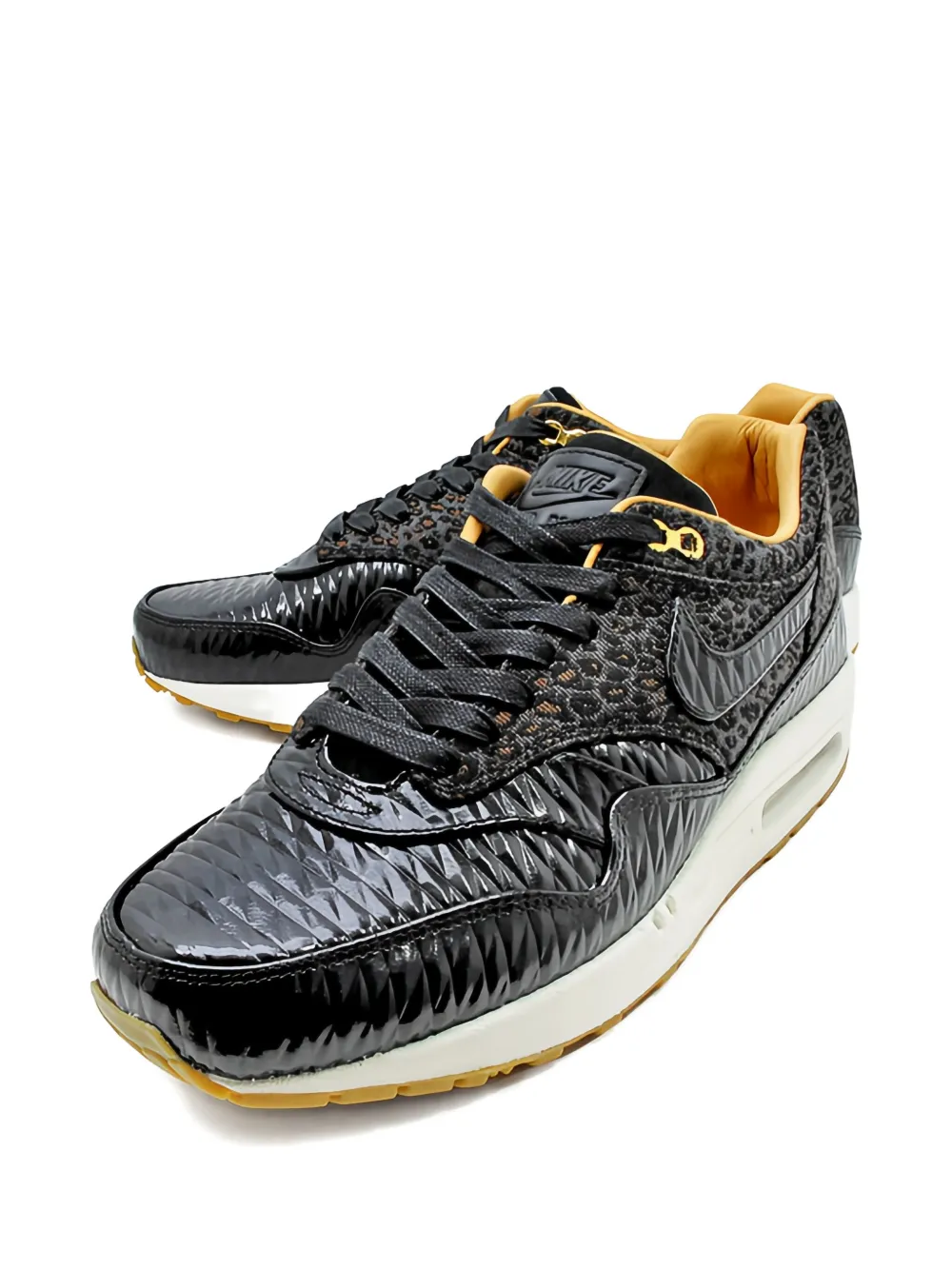 Кроссовки Air Max 1 "FB Woven/White/Metallic Gold" Nike, черный — фото 2