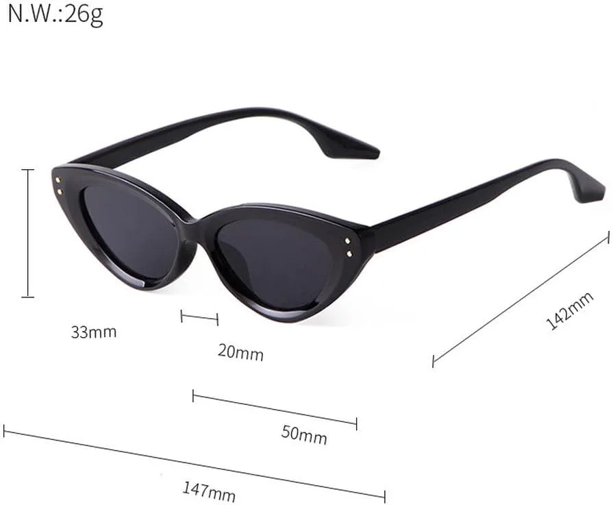 

Модные солнцезащитные очки «кошачий глаз» для женщин в стиле ретро, ​​с заклепками, для уличной стрельбы, с защитой от УФ-излучения UV400 MTZJH, C6 Pink Light Yellow