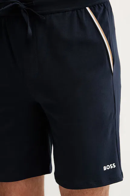 Шорты спортивные из мягкого трикотажа Unique Shorts CW BOSS, темно-синий — фото 4