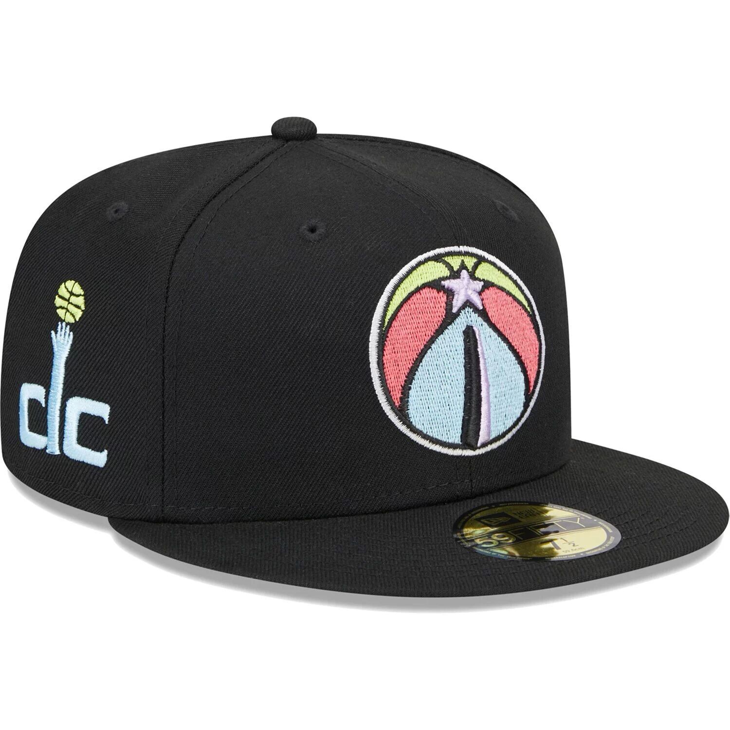 

Мужская приталенная шляпа New Era Black Washington Wizards Color Pack 59FIFTY