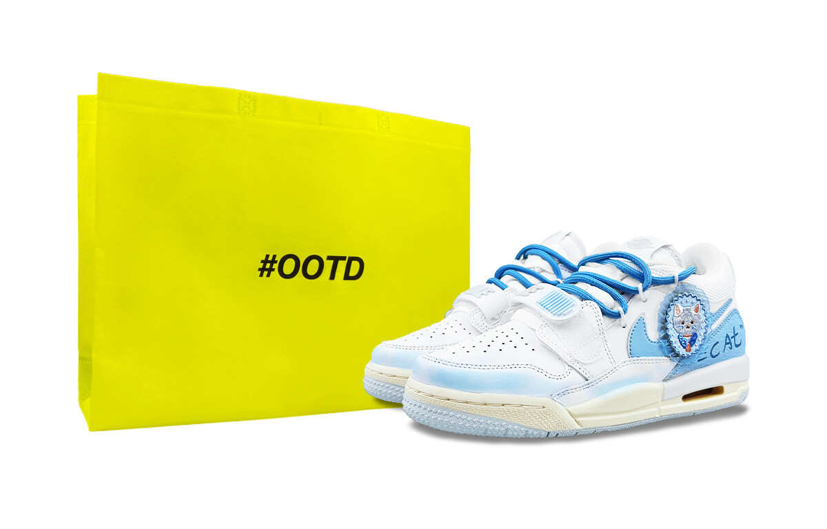 

Баскетбольные кроссовки Legacy 312 Vintage женские с низким верхом, белый/синий Jordan