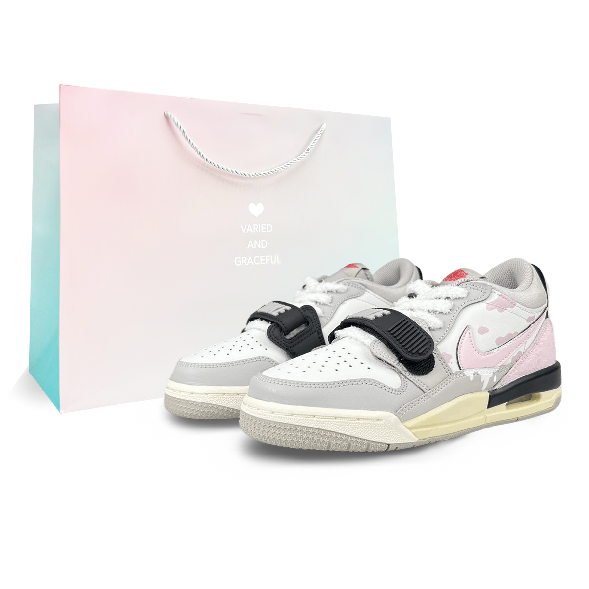 

Детские баскетбольные кроссовки Legacy 312 с низким верхом для подростков Jordan, белый/розовый/серый