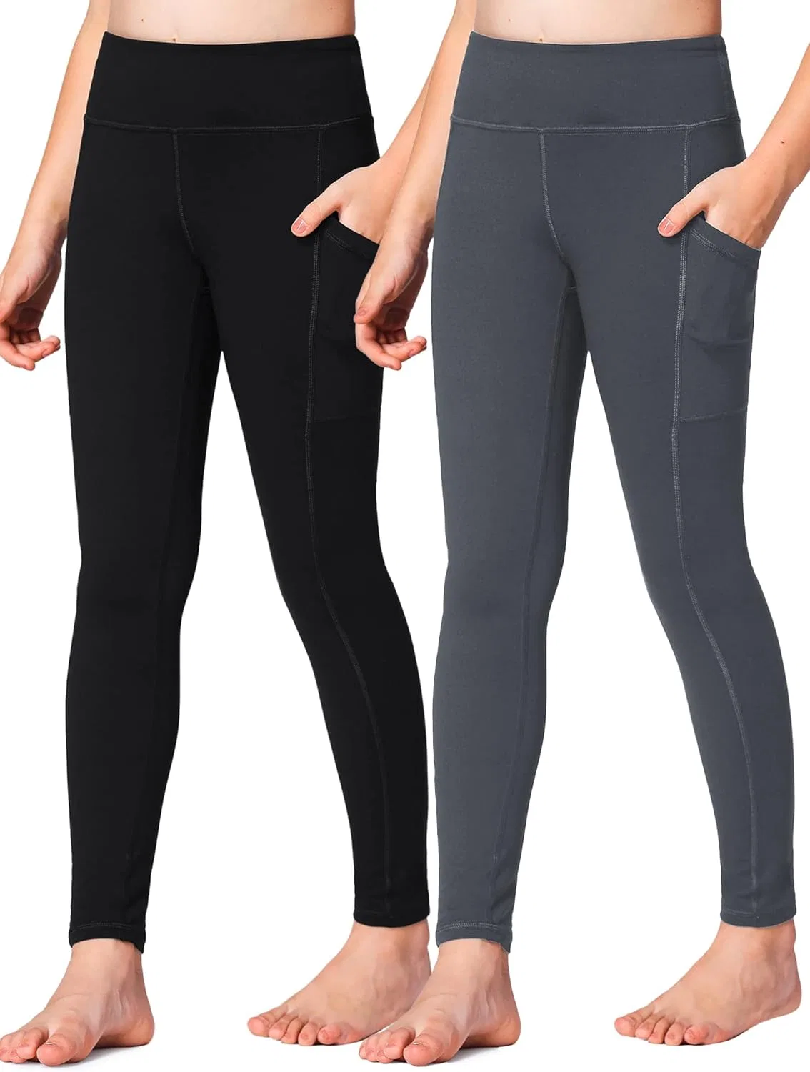 Леггинсы детские Stelle, Black-charcoal (2 Side Pocket)