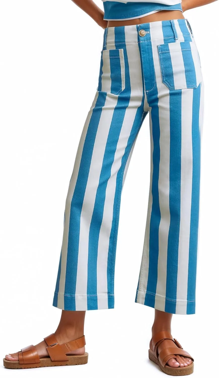 

Женские полосатые брюки Kedera с широкими штанинами