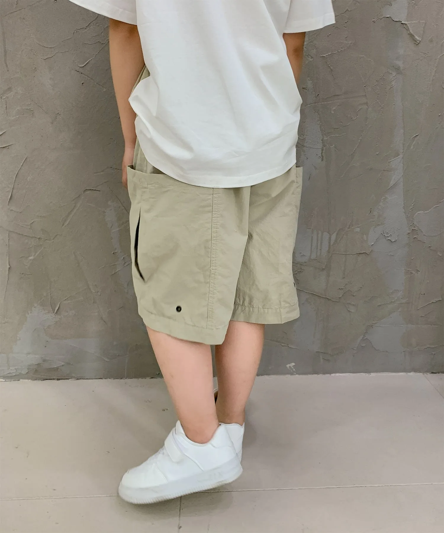 Детские широкие шорты-карго Aimoha Kids, beige — фото 3