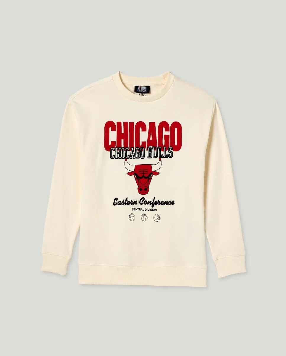 

Детская закрытая толстовка NBA Chicago Bulls Kids El Corte Inglés, белый