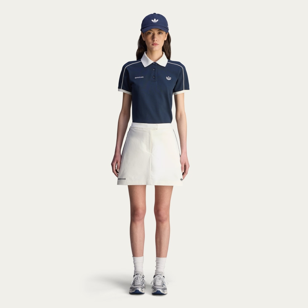 

Юбка Adidas Sporty & Rich Skort, цвет Core White/Night Navy