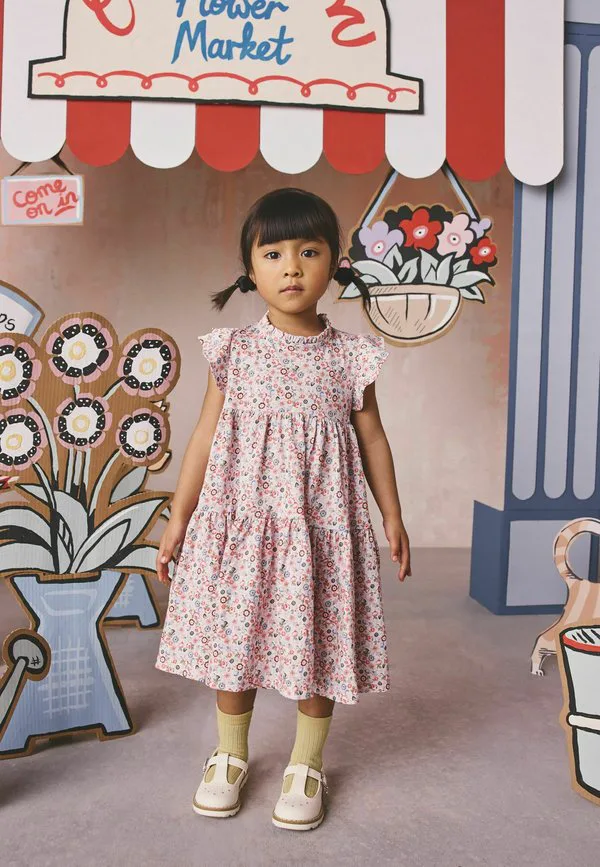 Платье-Футляр cath kidston из многослойного трикотажа стандартного кроя Next, Green Floral