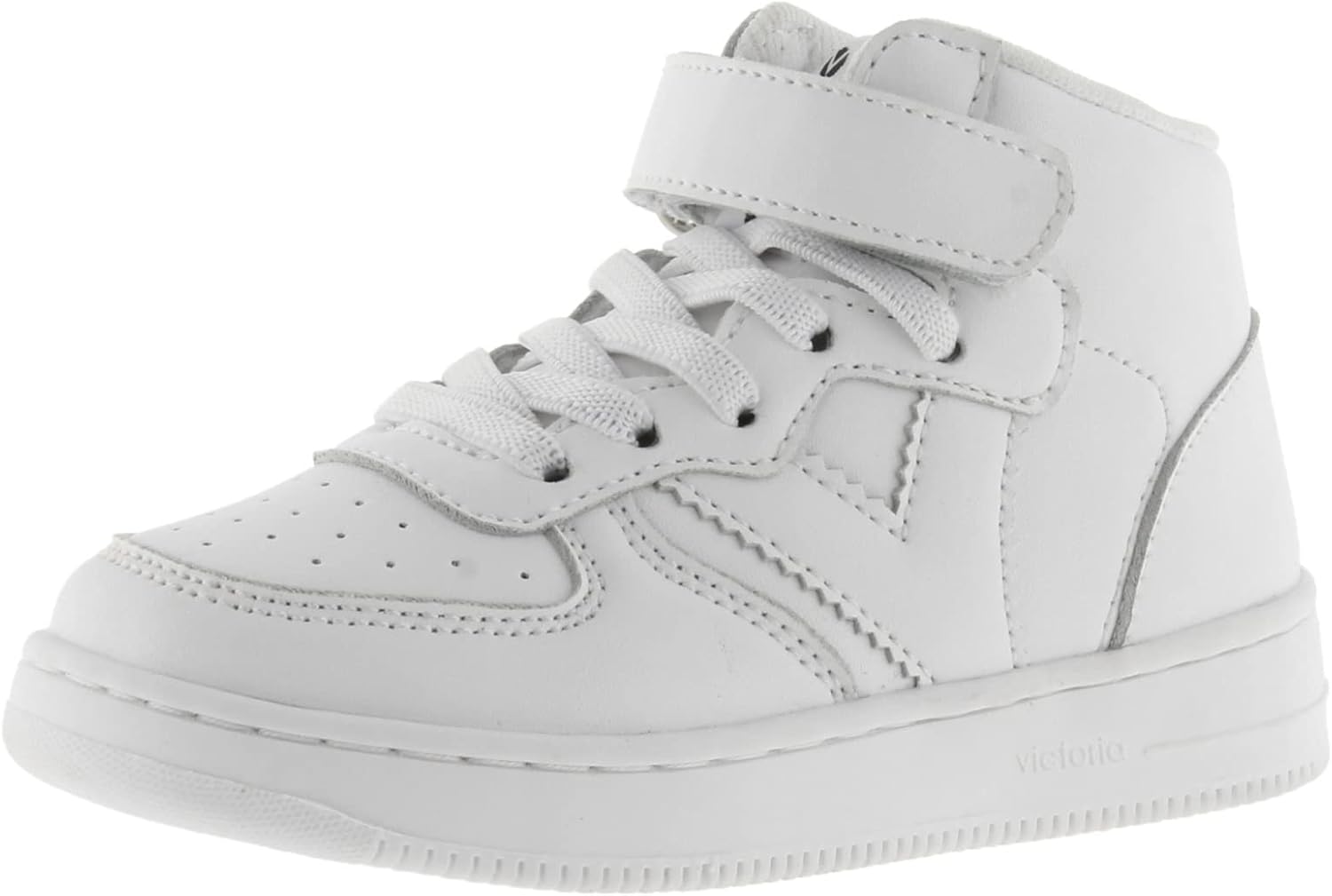 

Женские кеды Victoria английского бренда с тонированным носком из канвы и шнуровкой, Blanco