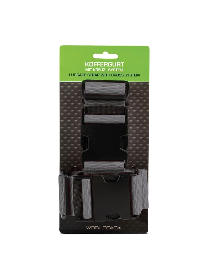 

Ремень багажный с перекрестной системой, 190 см, темно-серый Worldpack