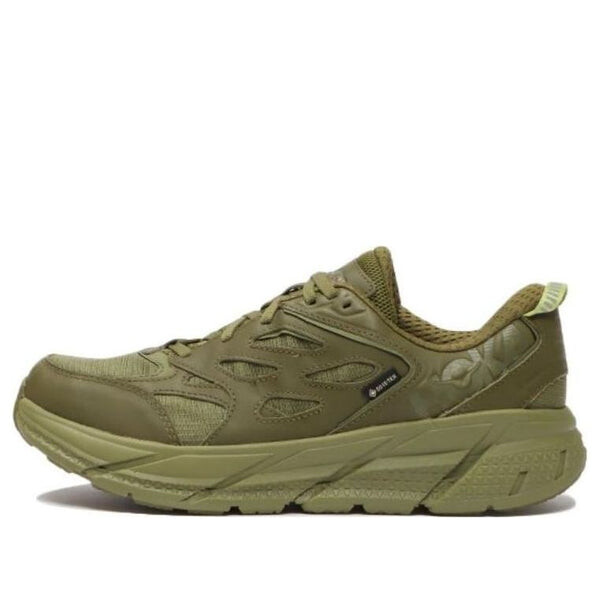 

Кроссовки clifton l gore tex 'avocado green moss' Hoka One One, зеленый