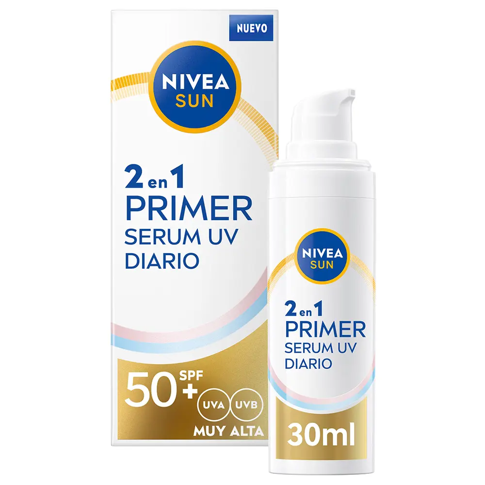 Солнцезащитный крем Sun primer serum uv diario spf50+ Nivea, 30 мл. — фото 2