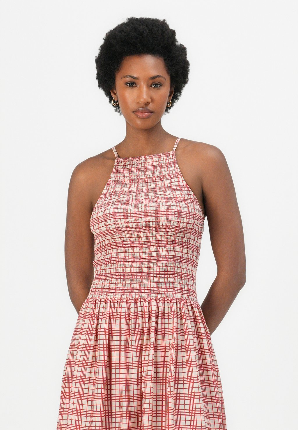 Повседневное платье SHIRRED SLEEVELESS MIDI DRESS Tommy Hilfiger, светло-красный — фото 4