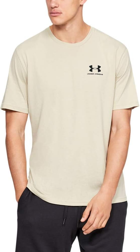 

Мужская спортивная футболка Under Armour с коротким рукавом на левую грудь, Khaki Base