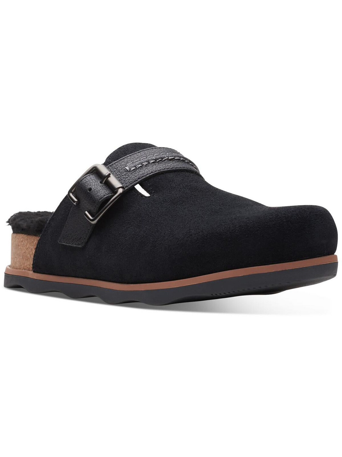 

Женские мюли Brynn из искусственного меха Clarks, цвет Black Suede