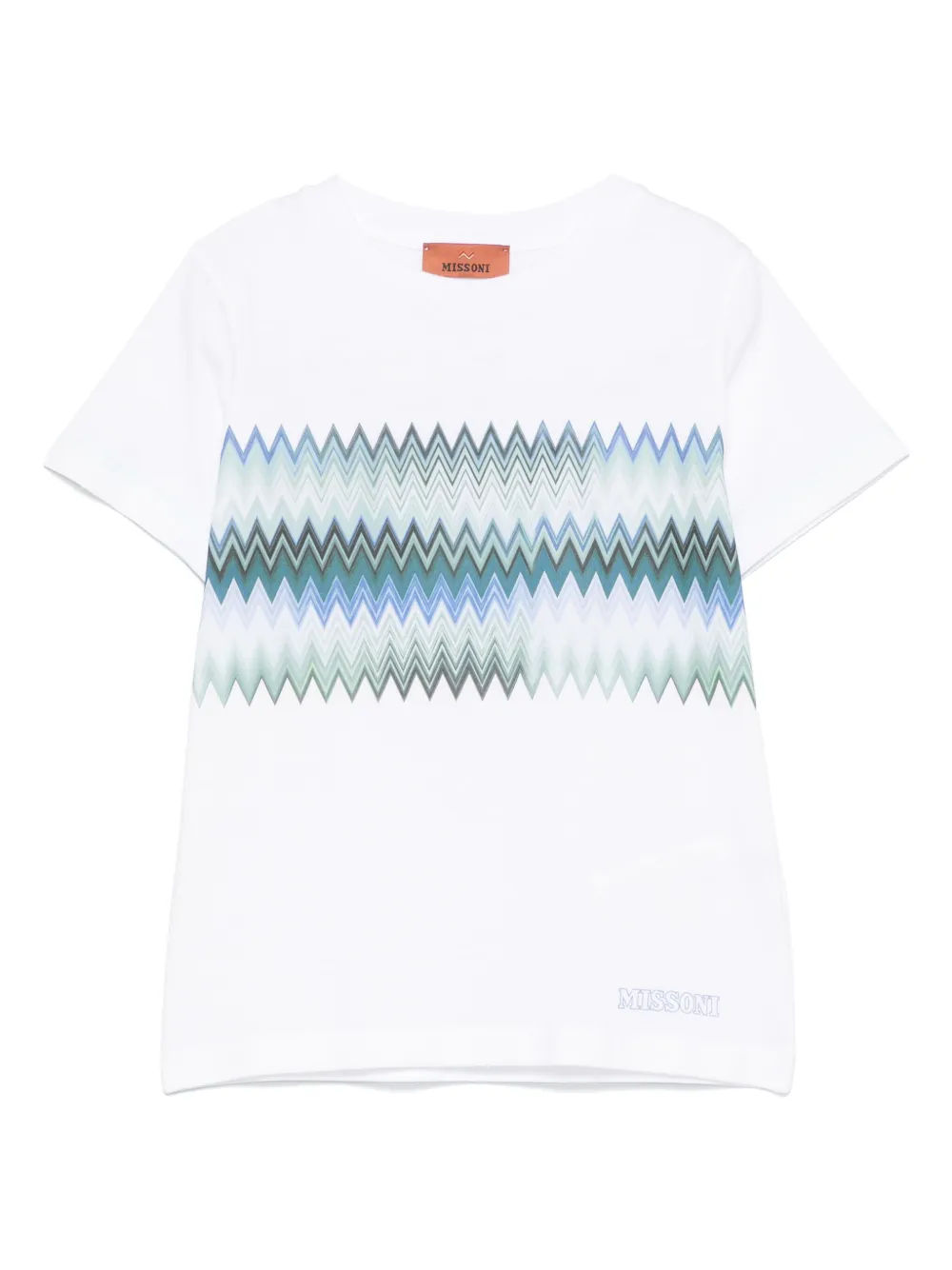 

Футболка с узором зигзаг Missoni Kids, белый