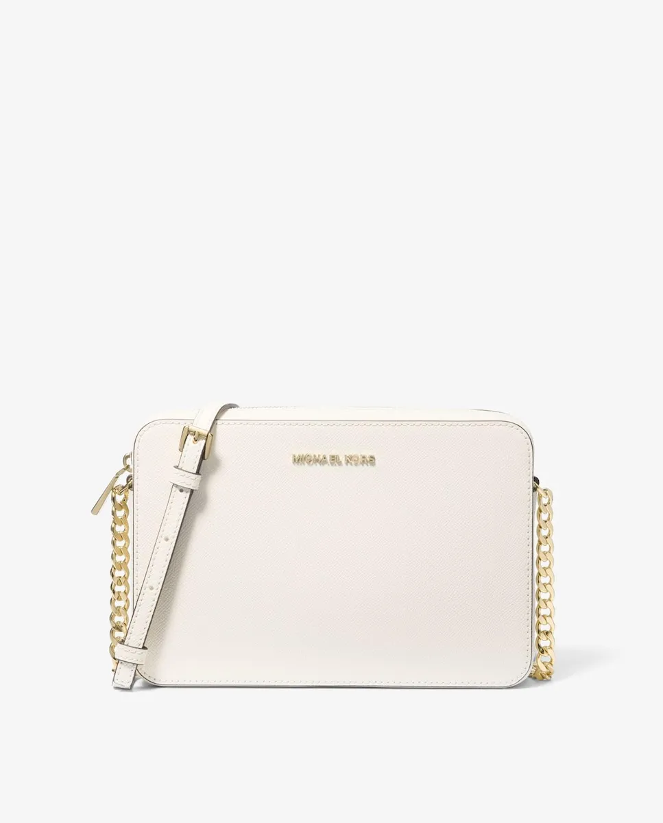 

Jet Set женская кожаная сумка через плечо с регулируемым ремешком Michael Michael Kors, белый