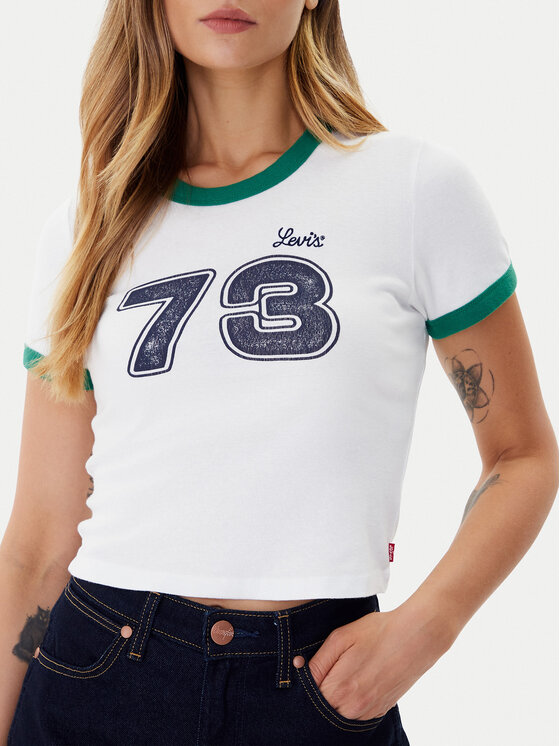 Футболка slim fit Graphic Ringer A3523-0142 Levi'S, белый — фото 4