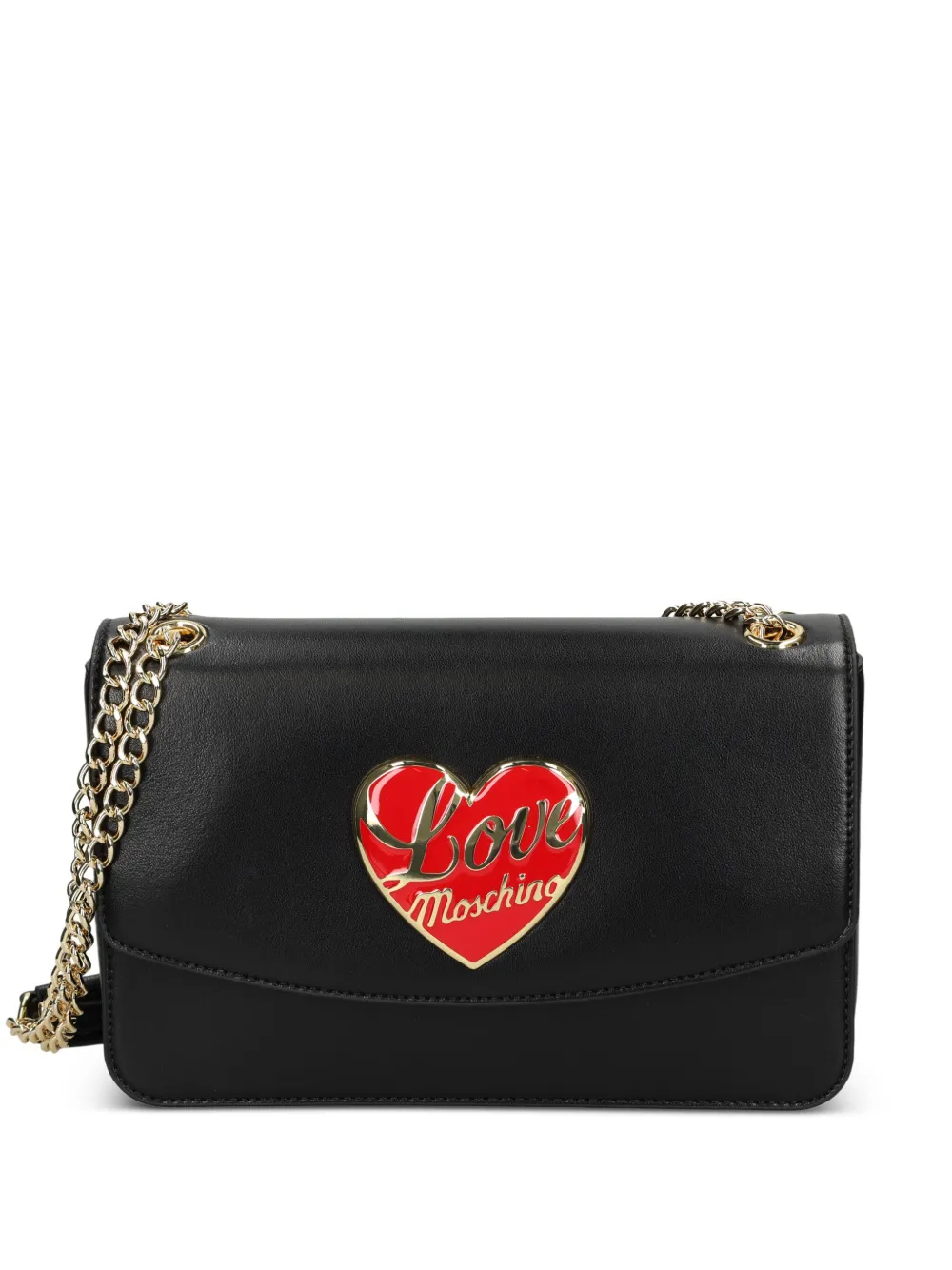 

Сумка через плечо с цепочкой в форме сердца Love Moschino, черный