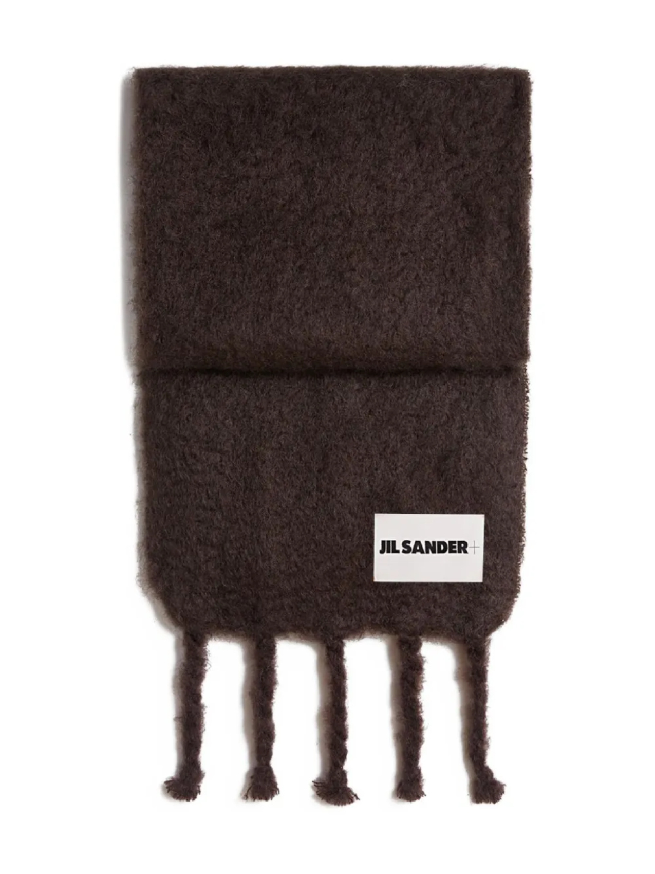 

Шарф из мохеровой смеси JIL SANDER+, коричневый