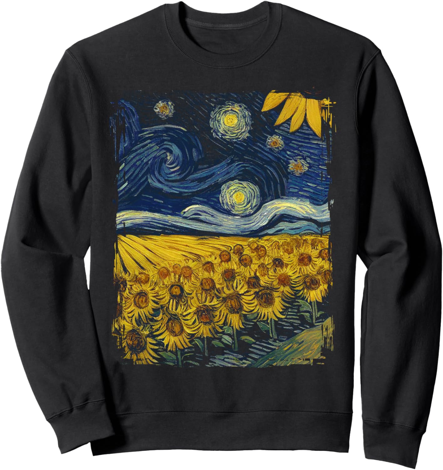 

Толстовка с винтажной картиной Ван Гога «Подсолнух» и желтыми цветами Van Gogh Tee, Желтый, Толстовка с винтажной картиной Ван Гога «Подсолнух» и желтыми цветами Van Gogh Tee