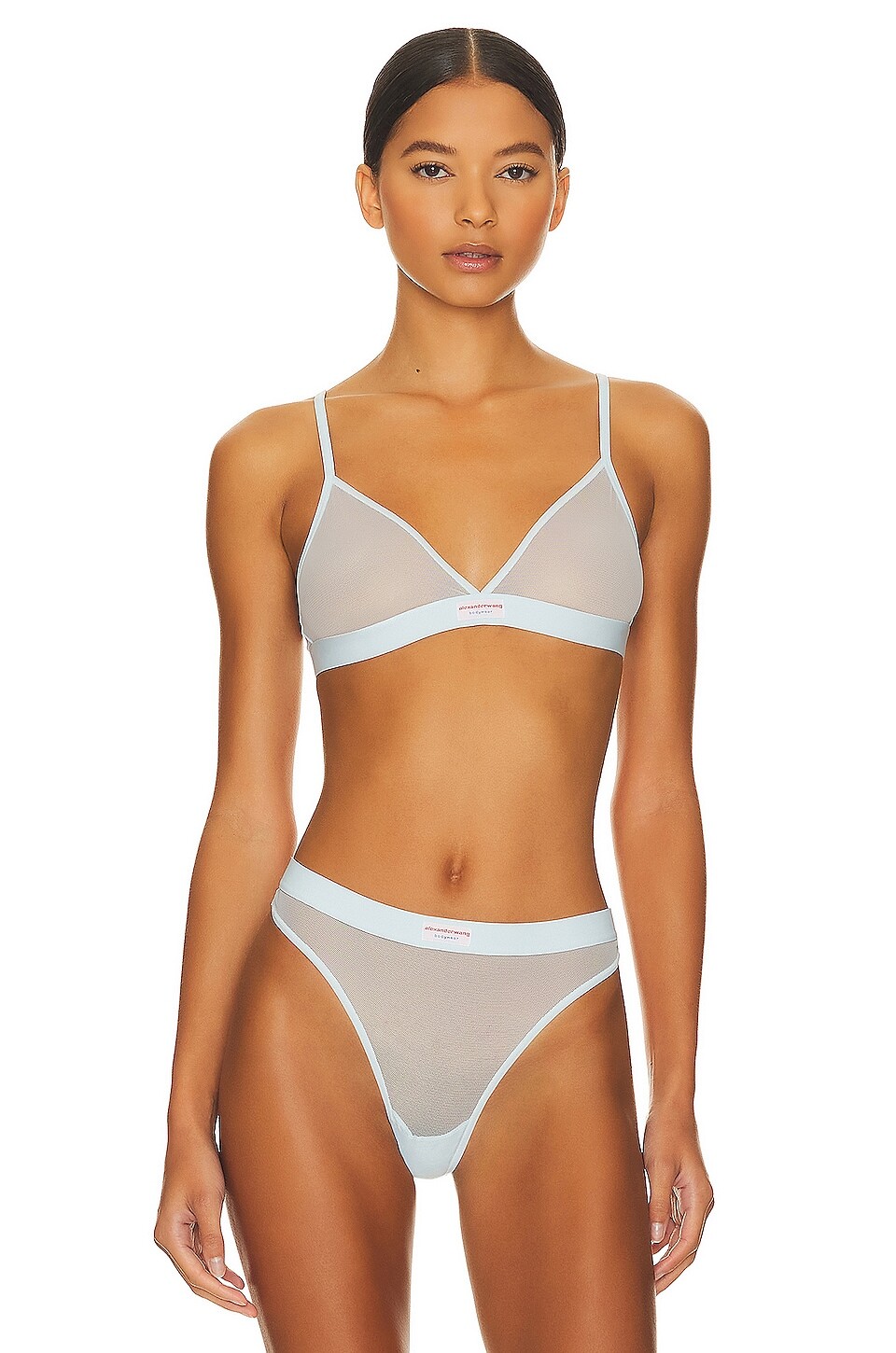 

Боди Alexander Wang Triangle Bra With Bodywear Label, цвет Blue Pearl